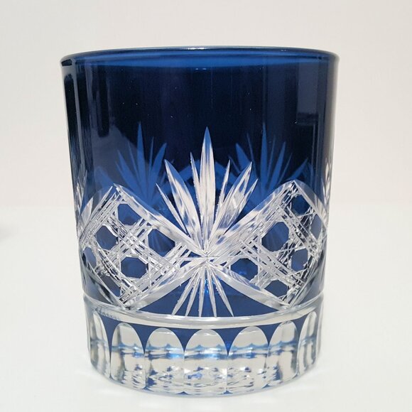 NEW Pottery Barn BLUE Antique Cut DOF Glasses 10.5 OZ NIB Easter - Picture 3 of 7